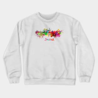 Jeddah skyline in watercolor Crewneck Sweatshirt